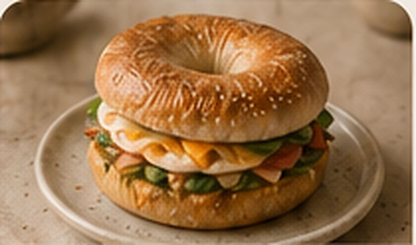 Breakfast cafe sandwich near Union Square in San Francisco